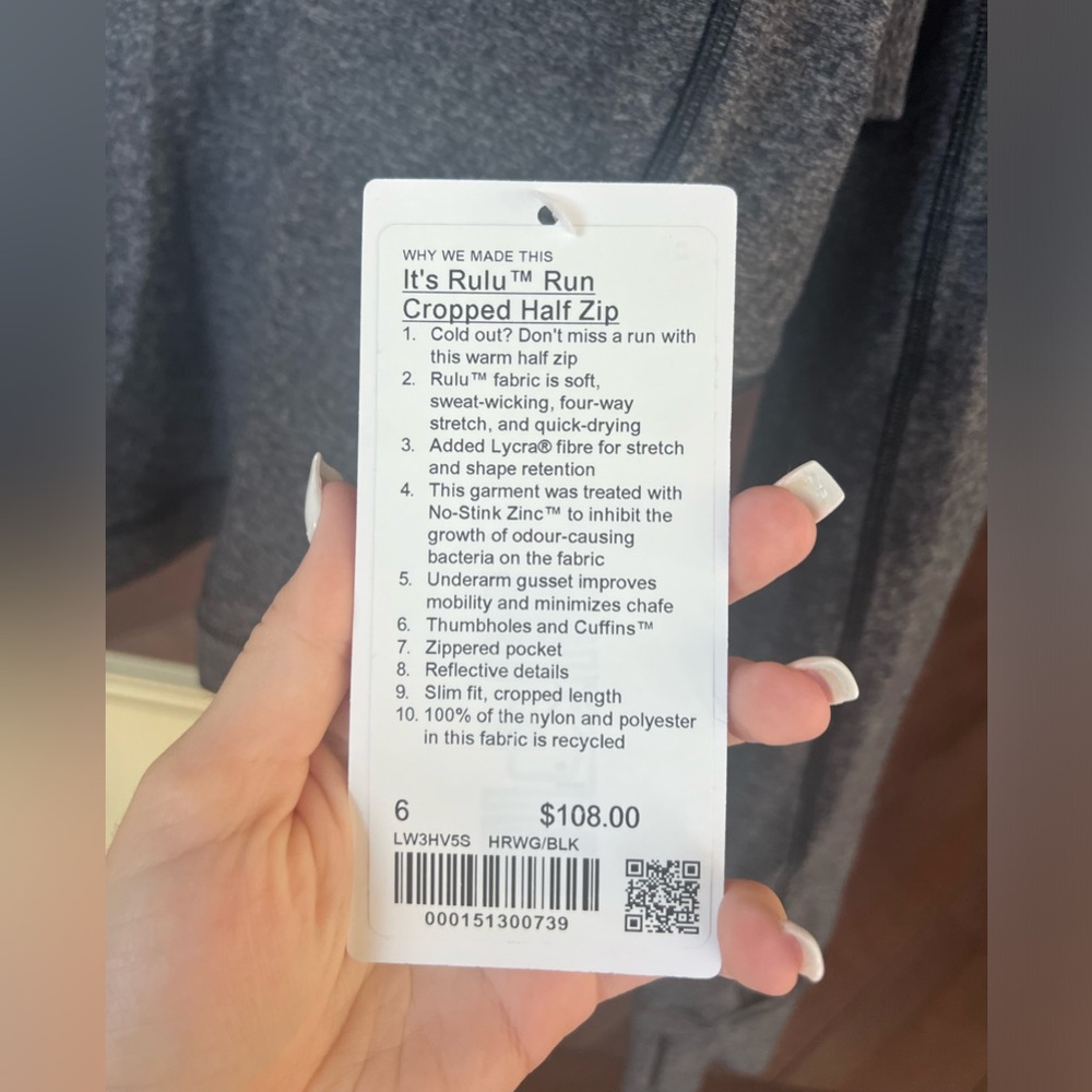 Women’s Lululemon Cropped Zip Up